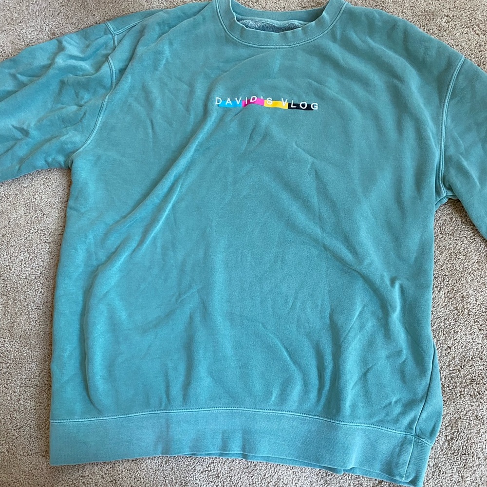 A Turquoise David Dobrik Merch Hoodie